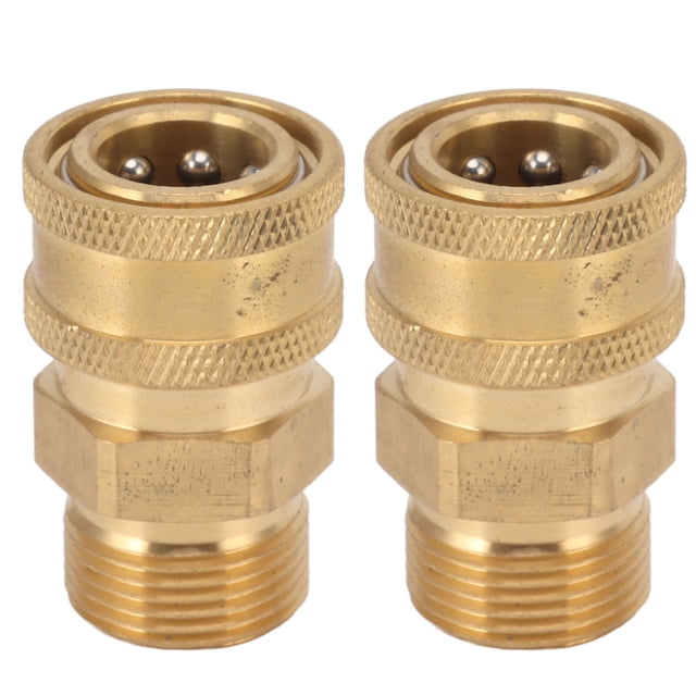 Juego de adaptadores para lavadoras de alta presión, 2 piezas, M22 a NPT hembra de 3/8", fabricados en cobre, diámetro interior de 14 mm/0,55 in
