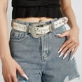 thumbnail image 6 of Popular Belt for Pants Jeans Glittering Sequined Rhinestones Studded Belt Women Girl Wasitband Eye Catching Waist Decors, 6 of 9