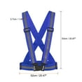 thumbnail image 2 of Uxcell Reflective Vest Adjustable High Visibility Safety Vest 1.5" Strip for Cycling Running Walking Blue, 2 of 5