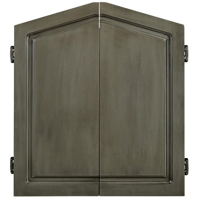 RAM Game Room DCAB1 SL 22 x 3.5 x 25 in. Solid Wood Dartboard Cabinet, Slate