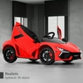 thumbnail image 4 of Best Choice Products Kids 12V Ride-On Car Officially Licensed Lamborghini Revuelto w/ Remote, LED Lights - Red, 4 of 9