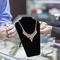 thumbnail image 2 of 1Pcs Jewelry Display for Selling Flannel Cardboard Necklace Stand for Vendors Tangle Free Storage Showcase, 2 of 9