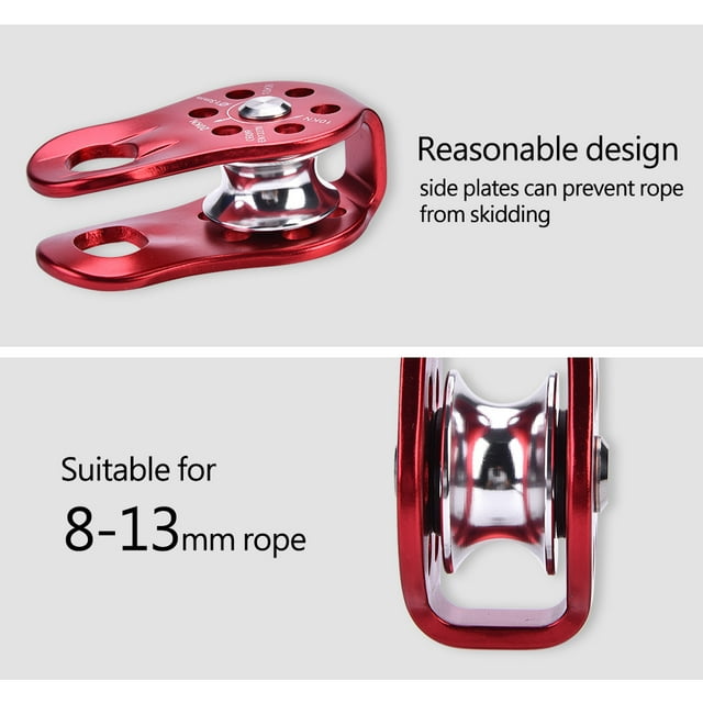 Pulley,Aluminium Alloy Heavy Duty Pulley Wheel Single Climbing Pulley Precision Engineered