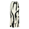 thumbnail image 6 of Women's Zebra Striped Print Skirts High-Waisted Pleated Fishtail Pencil Skirt Simple Fashion Half-body Skirt, 6 of 6
