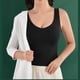 thumbnail image 4 of Ropa interior térmica para mujer, cálida, de invierno, de color liso, sin espalda, con relleno, sin costuras, con forro polar, capa base para abrigo de invierno, sujetador de dacrón para mujer., 4 of 4