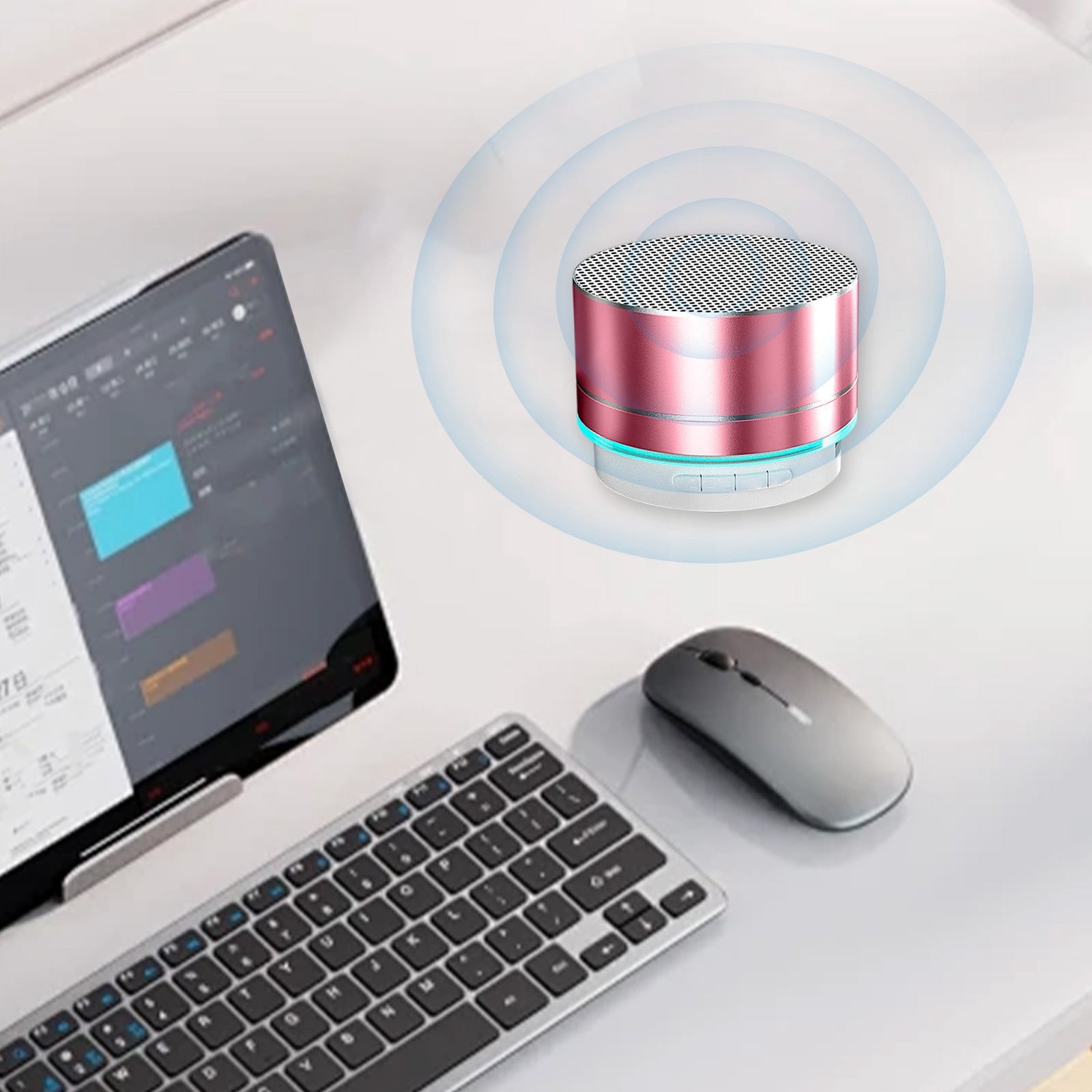 Yoziaaoa 4 Pcs Portable Mini Bluetooth Speaker, Enhanced Bass and High Definition Sound, Portable Design,Fits for iPhone, iPad,Nexus,Laptops and More