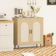 thumbnail image 2 of Danolapsi Sideboard Buffet Kitchen Storage Cabinet with Rattan Decorated Doors,Solid Wood Feet,Cupboard Console Table,Cabinet with Ample Storage Space,Liquor / Accent Cabinet for Living Room,Hallway, 2 of 7