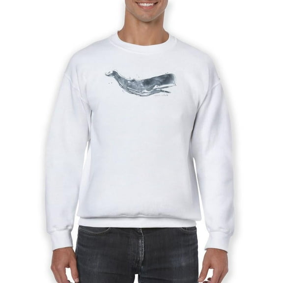 Cetacea Whale Sweatshirt Men -June Erica Vess Designs, Male x-Large