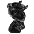thumbnail image 3 of MLINS Black Ceramic Human Face Vase for Decoration Creative Flower Holder Chic Home Office Ornament, 3 of 8