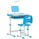 Qaba Kids Desk and Chair Set Height Student Writing Desk, Bleu – image 1 sur 9