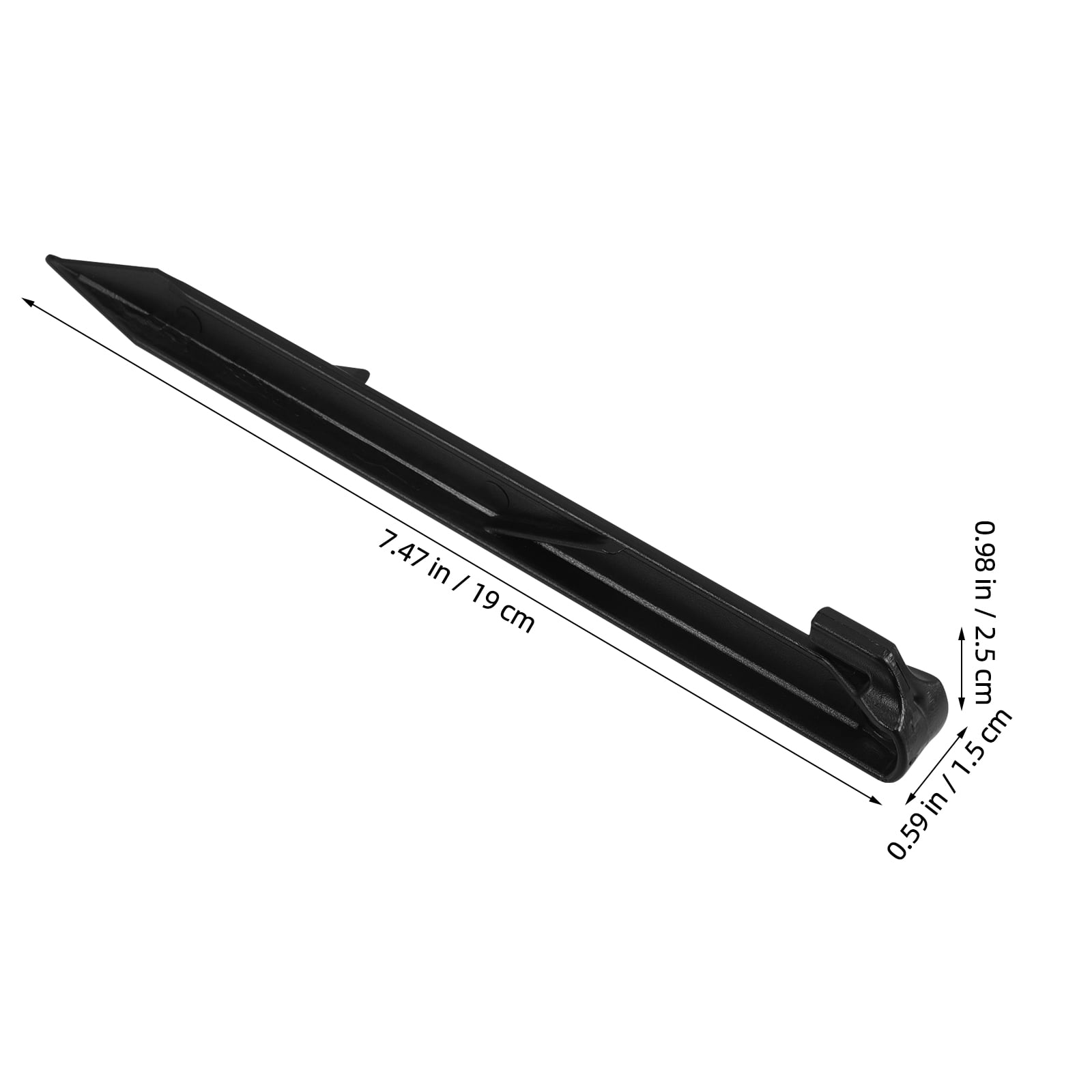ETHZZLE 50Pcs Black Plastic Lawn Stakes Durable Ground Anchors for Outdoor Tent Use
