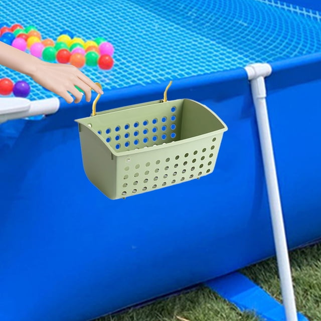PRETXORVE Pool Side Storage Basket Set Pool Cup Above Ground Pool Pool Toy Basket Pool Storage Bins for Pools