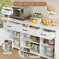 thumbnail image 4 of YouTrend Farmhouse TV Stand for TVs up to 65'' for Living Room,Kitchen Pantry Sideboard W/ Storage Cabinet,White, 4 of 10
