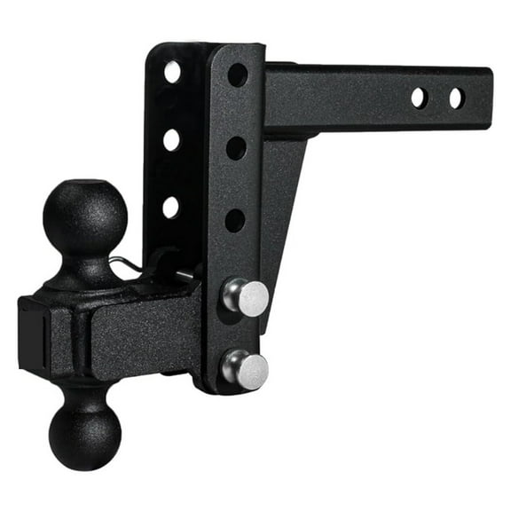 2.0" Adjustable Medium Duty (14,000lb Rating) 4" Drop/Rise Trailer Hitch With 2" And 2 5/16" Dual Ball ,Dependable Strength
