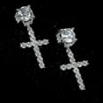 thumbnail image 3 of Punk Gold Cross Earrings For Men, 3 of 4