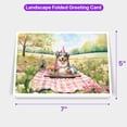 thumbnail image 5 of Happy Mother's Day Australian Shepherd with Sweets and Flowers at a Picnic 7x5in Folded Greeting Card Aussie Dog Lover Gifts Single Note Card with Envelope - 13005, 5 of 5