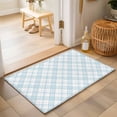 thumbnail image 3 of Light Blue White Checkered 2x3ft Non Slip Area Rug Modern Minimalist Watercolor Country Farm Washable&nbsp;Soft Area Rugs for Living Room, Indoor&nbsp;Circle Carpet for Bedroom Dining Room Kitchen, 3 of 9