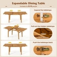 thumbnail image 4 of Costway 2 PCS Outdoor Dining Chairs Acacia Wood Patio Chairs with Breathable Fabric Seat, 4 of 8