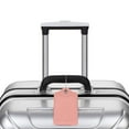 thumbnail image 5 of Naloa Houndstooth With Red And White Luggage Tag for Suitcase Leather Baggage Tag with Stainless Steel Loop Privacy Cover for Women Men Girls-2 PCS, 5 of 5