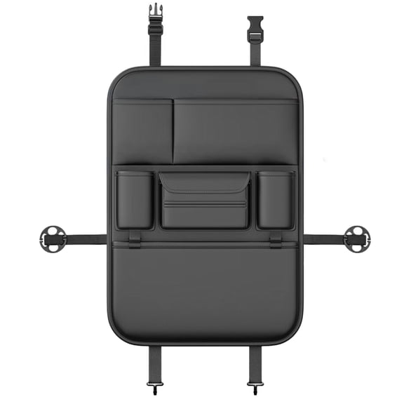 Car Back Fit for Seat Organizer Durable Storage Bag Protector for Neat Interior, for Travel Essentials, PU Leather Auto Back Fit for Seat Organizer for Car Interior