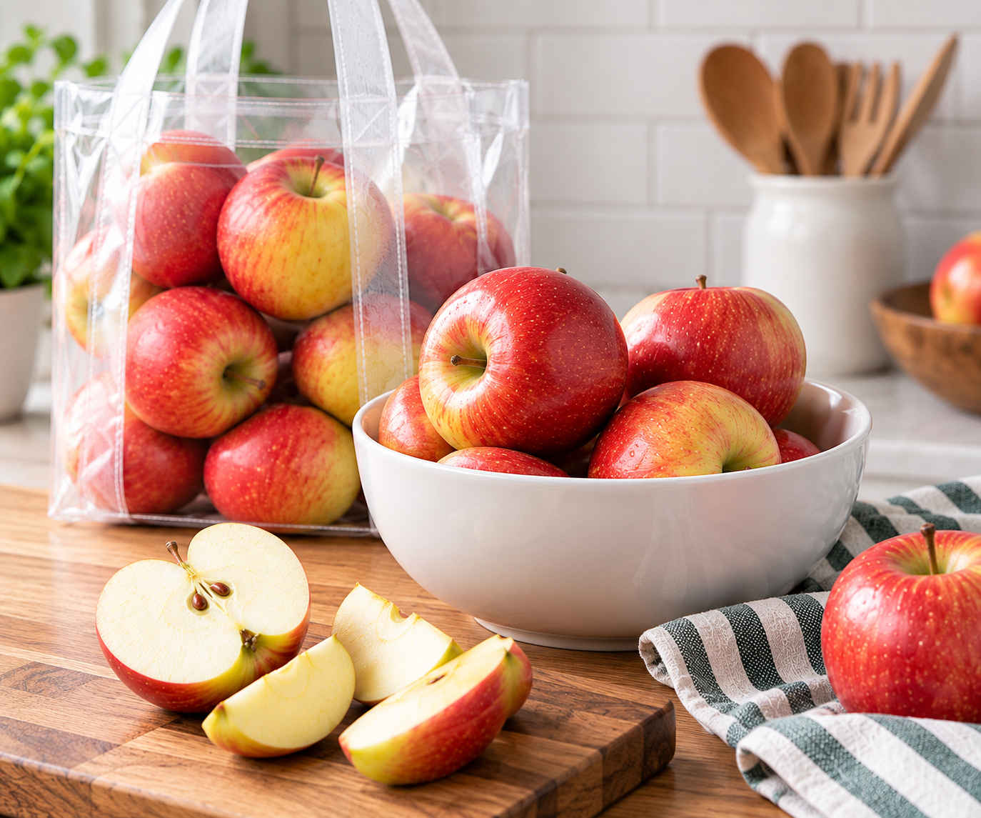 Fresh Red Apples, Tote Bag, Sold by the Pound