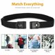 Black No-Scratch Flex Web Belt - Buckleless, Hook & Loop, TSA Approved, No Metal, 1.5 Inch Wide