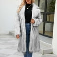 thumbnail image 4 of IROINNID Faux Fur Coat for Women Ladies Winter Warm Long Coat Soft Shaggy Party Front Open Overcoat(Gray,M), 4 of 5