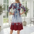thumbnail image 7 of BOMYJESK Womens Maxi Dress American Flag Floral Beach Long Dresses Vintage Independence Day 4th July 2026 Summer Dresses Casual Evening Dress for Party Deep Red S, 7 of 7