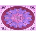thumbnail image 1 of Ahgly Company Indoor Rectangle Medallion Purple Traditional Area Rugs, 8' x 10', 1 of 4