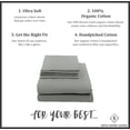 thumbnail image 2 of Signature 100% Cotton Sheets - 4 Piece - Sheet & Pillowcase Sets - Grey Sheets Queen Set - Hotel Luxury - Organic Cotton Sheets - Cooling Sheets - Extra Soft - Queen Bed Set - Deep Pocket Queen Sheets, 2 of 7