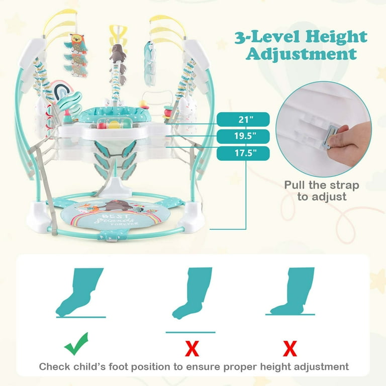 Costway Unisex Baby Activity Jumper: 3-in-1 Bouncer with Removable