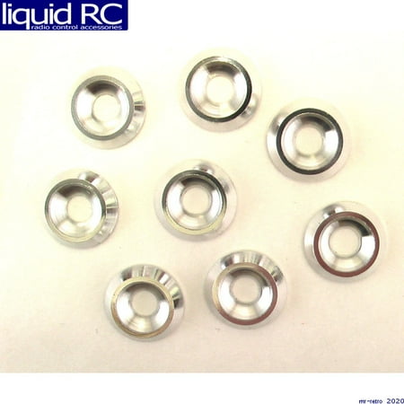 

Hot Racing CW34908 Silver Aluminum 4mm Countersunk Washer (8)