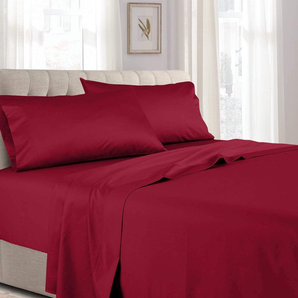 Royal Tradition Solid 300 Thread Count, 100 Percent Cotton 4PC King Bed