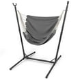 thumbnail image 1 of Costway Chaise Hamac Réglable avec Support 6 Positions Réglables Poche de Rangement Robuste, 1 of 9
