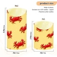 thumbnail image 3 of 2 PCS Tilted Flameless Candles Flickering LED Lights Battery Operated Candles with Remote Timers for Holiday Decor Cute Red Crabs Pattern, 3 of 7