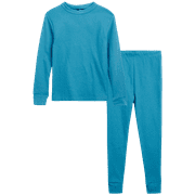 Beverly Hills Polo Club Boys' Thermal Underwear - 2 Piece Waffle Knit Top and Long John Set (2T-18)