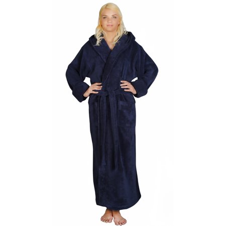 Arus Women S Ankle Length Hooded Low Twist Soft Turkish Cotton