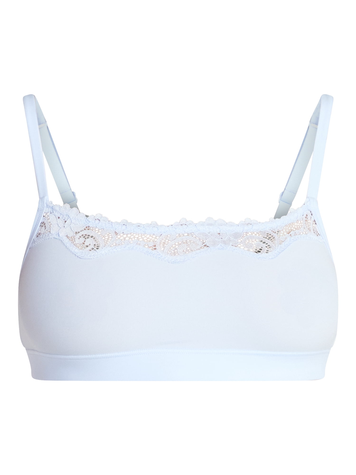 No Boundaries Fit Stretch Scoop Bralette with Lace, Women's XS-3XL