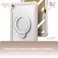 thumbnail image 6 of Dteck with Tempered Glass Screen Protector Case for Samsung Galaxy Tab A11+ 11 Inch (SM-X230/X236) 2025,Shockproof Matte Translucent Back 360° Rotating Ring Stand Cover Shoulder Strap,Khaki, 6 of 9