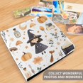 thumbnail image 4 of FORMRS 3 Ring Photo Album 4"x6" Self Adhesive Large Capacity PU Leather Cover, White Magical Halloween Girl, 4 of 8