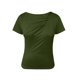 thumbnail image 2 of Camisas de Manga Corta para las Mujeres Casual Color Sólido Plisado Cuello Redondo Blusa, Casual Camisas de Manga Corta para las Mujeres Suaves, 2 of 5