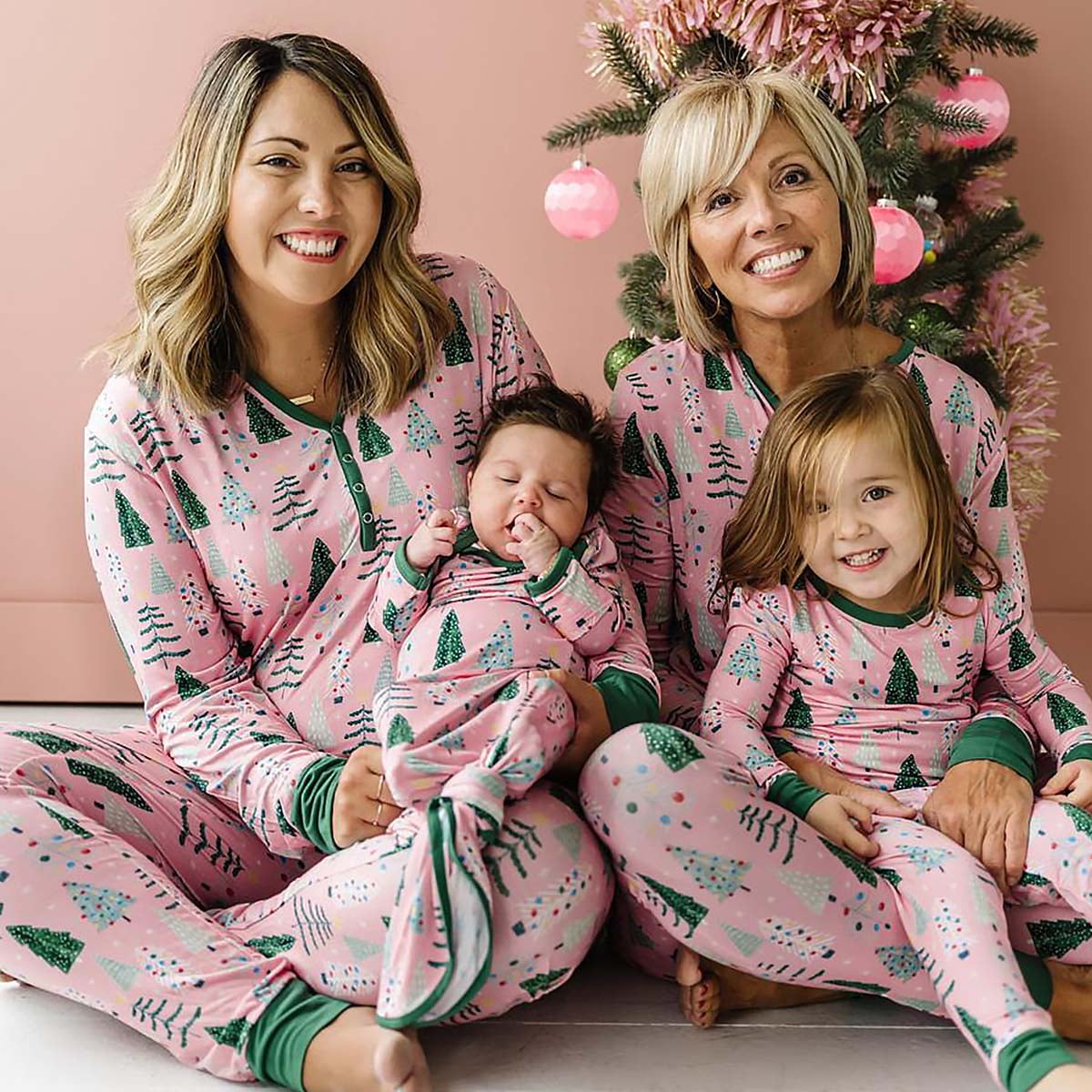 Pink christmas family pajamas hotsell