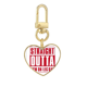thumbnail image 1 of Orientación del objetivo Llavero de metal en forma de corazón dorado, 1 of 3
