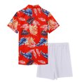 thumbnail image 3 of Vedolay Workout Short Sets Men 2 Piece Set Short Sleeve Shirt with Drawstring Waist Shorts Summer Casual Beach Outfits,Black M, 3 of 4