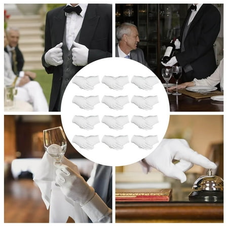 

12 Pairs Moisturizing Gloves White Cotton Gloves For Cosmetic Moisturizing Jewelry Inspection Hand Spa Gloves Enhancing Glove