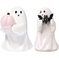 thumbnail image 1 of Bonita decoración de Halloween en color rosa: pequeña figura de fantasma, decoraciones de fantasmas en color rosa y calabazas de Halloween para decorar el hogar (juego A), 1 of 4