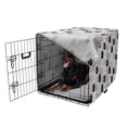 thumbnail image 5 of Cat Dog Crate Cover, Doodle Kitten Portraits Pets Meow Paws Cartoon Style Design, Easy to Use Pet Kennel Cover Small Dogs Puppies Kittens, 7 Sizes, Multicolor and Charcoal Grey, by Ambesonne, 5 of 6