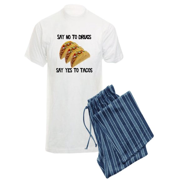 CafePress - Funny Drugs Tacos - Men's Light Pajamas