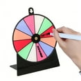 thumbnail image 4 of Tabletop Prize Turntable Erasable Reusable Fortunes Wheel Draws Roulette Wheel Tabletop Lottery Machine Turntable, 4 of 8