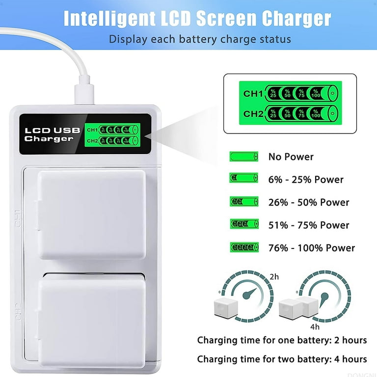 NATNO Arlo Pro/Pro 2 Camera 2-Pack 2440mAh Lithium Rechargeable